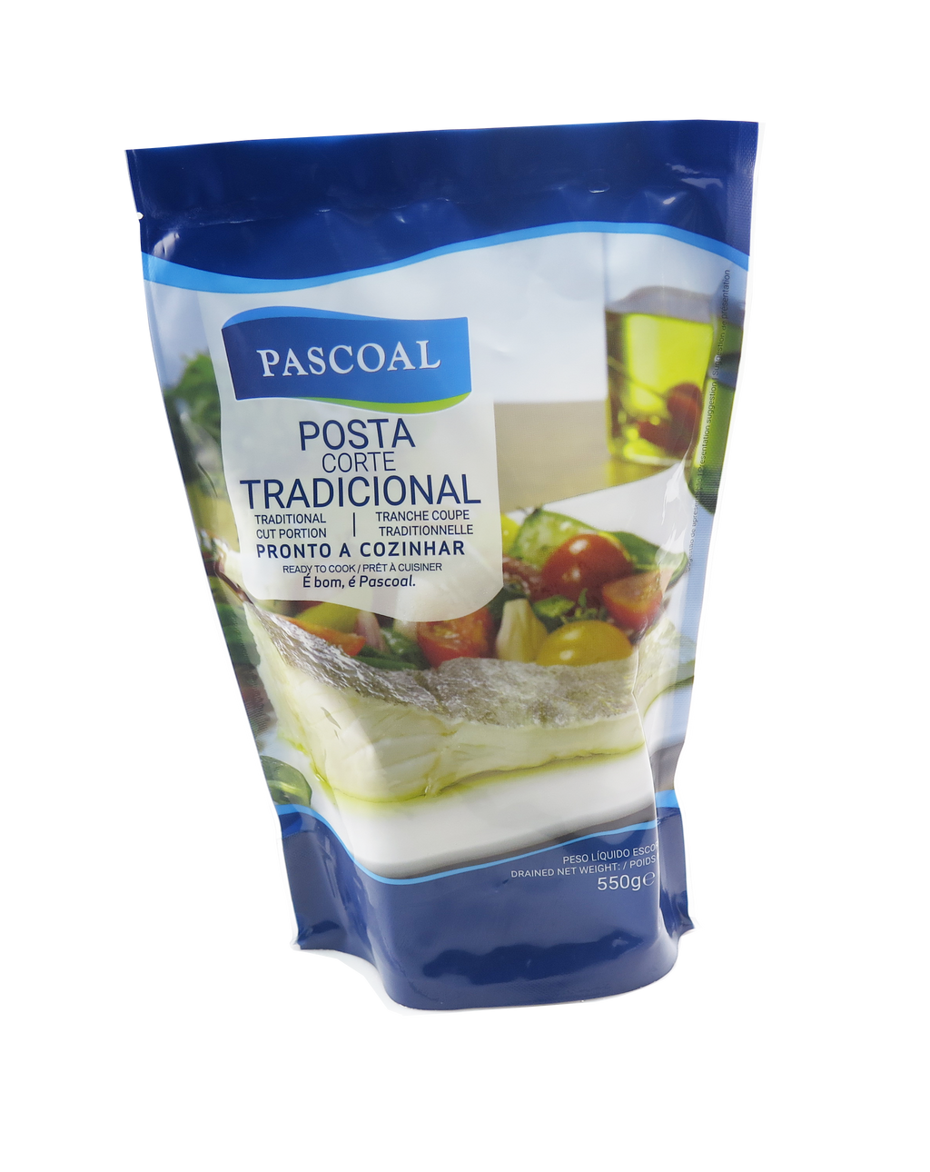 Posta Tradicional de Bacalhau 550g congelado Pascoal Loja Pascoal