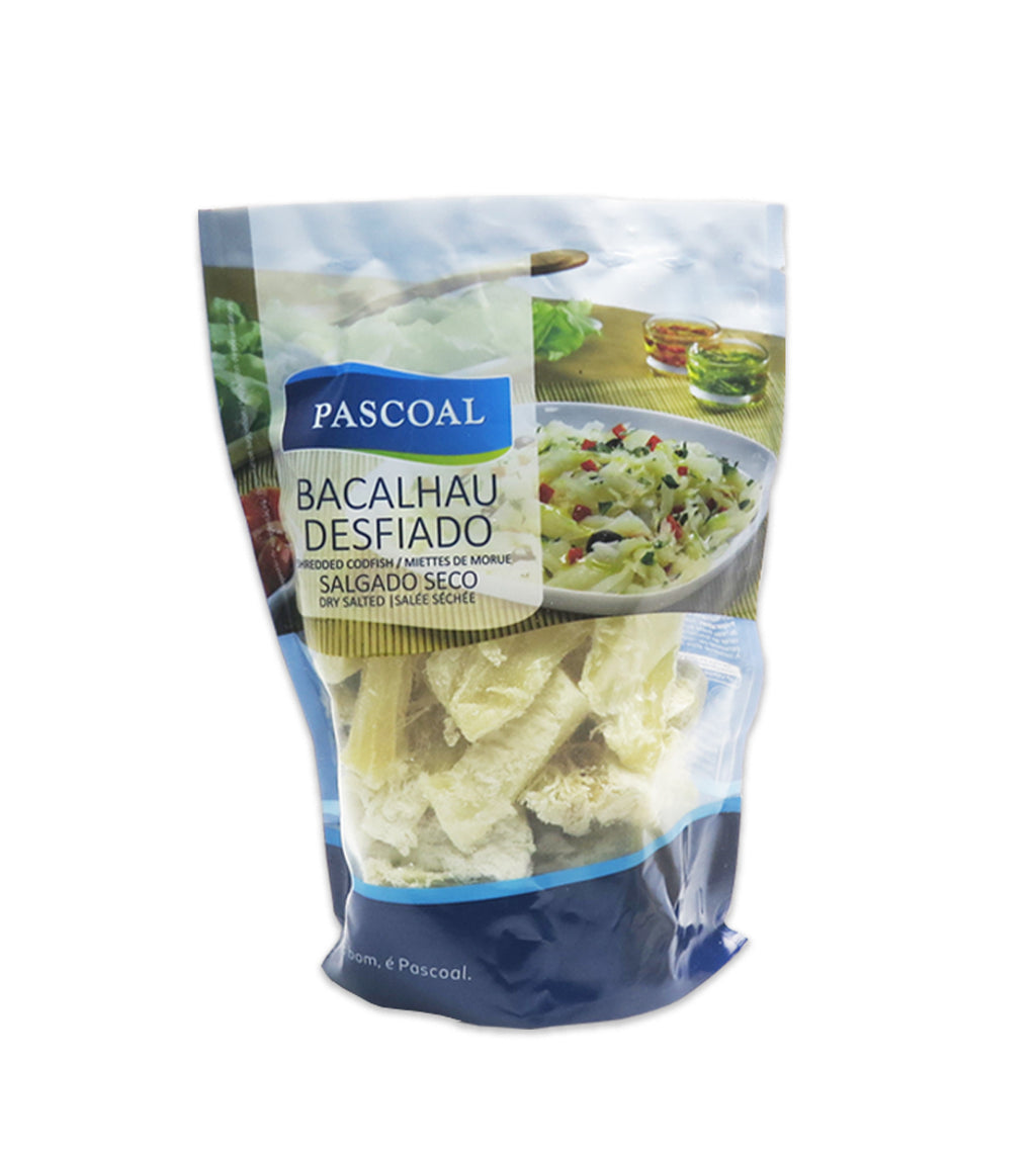 Bacalhau Desfiado 400g seco Pascoal Bacalhau Salgado Seco Loja Pascoal